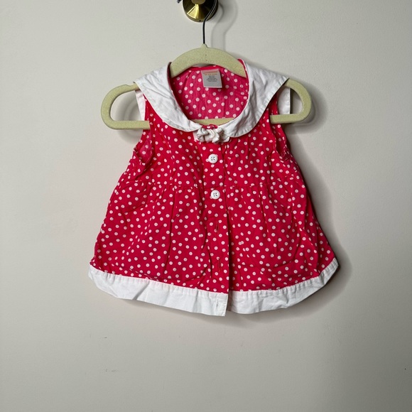 Gymboree Pink/White Polka Dot Dress Girls 18-24 Months - Picture 1 of 4